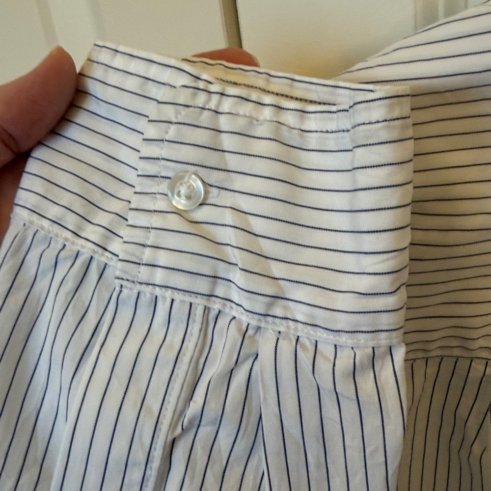 Frank & Eileen White Pinstripe Women's Barry XL Shirt 6 8 medium large - Picture 8 of 8
